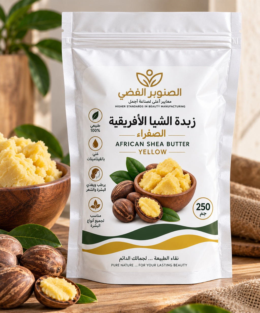 زبدة الشيا الأفريقية الصفراء 250 جم | Silver Pine